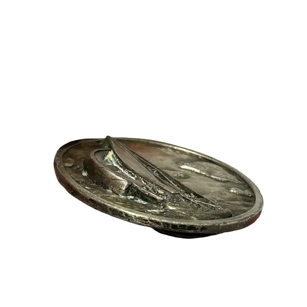 BERGAMOT BRASS WORKS SAIL BOAT BELT BUCKLE Z-39
